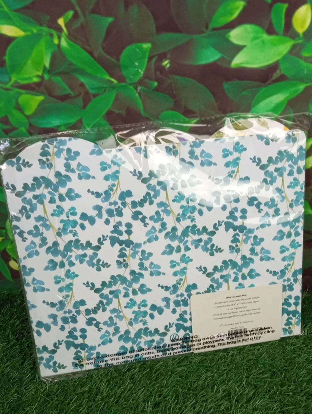 🏠🍒 U Brands Floral Yellow & Green File Folders - Handmade Florals